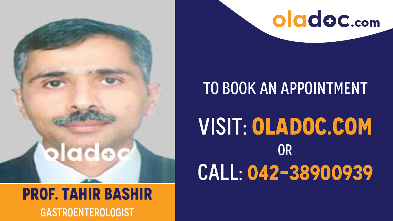 Book appointment with Prof.Tahir Bashir-best Gastroenterologist in lahore